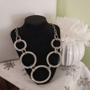 Necklace Silver Sparkling Statement